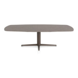 Saluti, eetkamertafel ovaal 240 X 110 cm. - centrale teenpoot - steelbrown - Lava