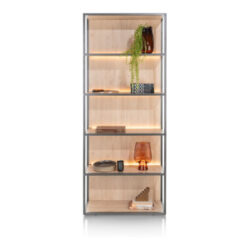 Lindfield, boekenkast 80 cm. - 5-niches (+ LED)
