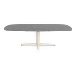 Saluti, eetkamertafel ovaal 240 X 110 cm. - centrale teenpoot - creme - Antraciet