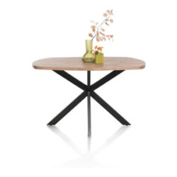 Pavarotti, table 150 x 120 cm - oval - pied central metal