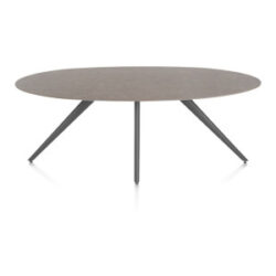 Saluti, eetkamertafel ellips 210 x 105 cm. - 4 poot - graphiet - Lava
