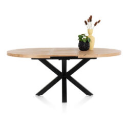 Metalox, table extensible ronde 150 (+ 40) x 130 cm