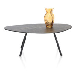 Montello, salontafel 94 x 49 cm. - hoogte 35 cm. - keramiek blad - zwart