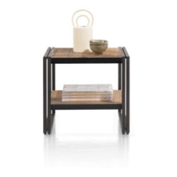 Avalon, table d\'appoint 50 x 50 cm + 1-niche - Driftwood