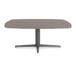Saluti, eetkamertafel ovaal 180 X 105 cm. - centrale teenpoot - grafiet - Lava