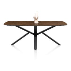 Palace, eetkamertafel 270 x 115 cm - centrale poot - Roest