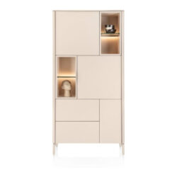 Trentino, Bergkast 95 cm. - 3-deuren + 2-laden + 4-niches - Creme