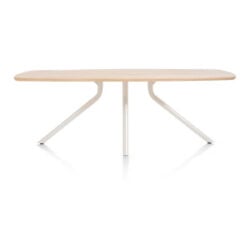 Arvada, tafel 190 x 100 cm. - ovaal - centrale poot Nebbia - Naturel Nebbia