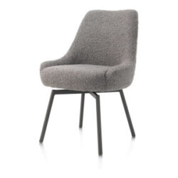 Rocco, chaise - pivotante - graphite - confort ressorts - tissu Brioni - foie