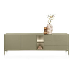 Trentino, Dressoir 240 cm. - 2-deuren + 3-laden + 2-niches - Olijf