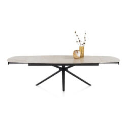 Lattina, Uitschuiftafel 200 (+ 2 x 50 cm.) x 100 cm. - Marble creme