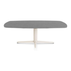 Saluti, eetkamertafel ovaal 210 X 105 cm. - centrale teenpoot - creme - Antraciet