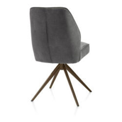 Bell, eetkamerstoel - steelbrown frame - draaibaar - pocket - stof calabria - Antraciet