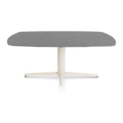 Saluti, eetkamertafel ovaal 180 X 105 cm. - centrale teenpoot - creme - Antraciet