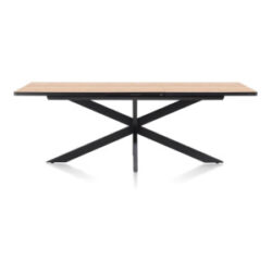 Avalox, uitschuiftafel 190 (+ 60) x 98 cm - kleur oak natural vintage - centrale poot