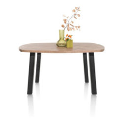 Pavarotti, eetkamertafel 150 x 120 cm - ovaal - tafelpoten (4) metaal