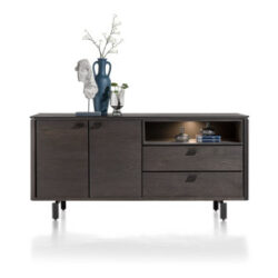 Livada, buffet 180 cm - 2-portes + 2-tiroirs + 1-niche - onyx