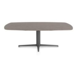 Saluti, eetkamertafel ovaal 210 X 105 cm. - centrale teenpoot - grafiet - Lava