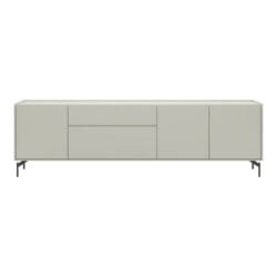 Noon, dressoir 240 cm - 3-deuren + 2-laden - geheel silk grey
