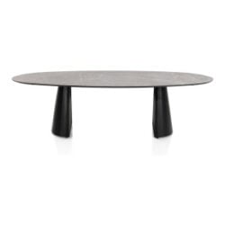 Arabax, eetkamertafel - ellips - 270 x 120 cm - Lichtgrijs
