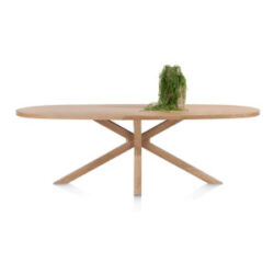 Nyborg, table 240 x 110 cm - ovale - pied bois central