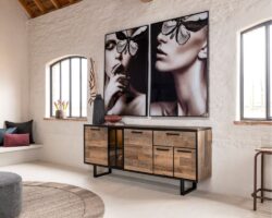 Henders & Hazel Avalon buffetkast 127 cm in natural, sfeerbeeld in een interieur