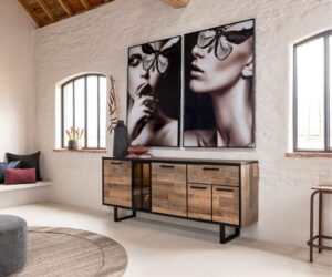 Henders & Hazel Avalon buffetkast 127 cm in natural, sfeerbeeld in een interieur