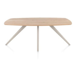 Arvada, Table à manger 190 x 100 cm, ovale, 4 pieds - Creme