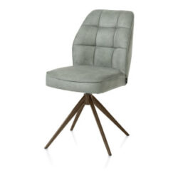 Bell, eetkamerstoel - steelbrown frame - draaibaar - pocket - stof calabria - Olijf