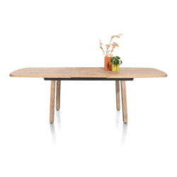 Pavarotti, uitschuiftafel 190 (+ 60) x 110 cm - tafelpoten (4) met houtinleg