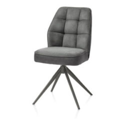 Bell, eetkamerstoel - grafiet frame - draaibaar - pocket - stof calabria - Antraciet