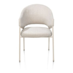 Noel, fauteuil, avec ressorts ensach&eacute;s, tissu Sevilla cr&egrave;me, cadre cr&egrave;me