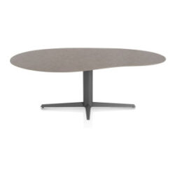 Saluti, eetkamertafel organisch 210 X 120 cm. - centrale teenpoot - grafiet - Lava