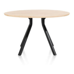 Arvada, tafel 125 cm. - rond - centrale poot kort - natural