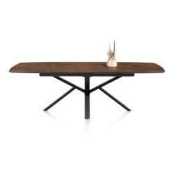 Palace, uitschuiftafel 190 (+ 60) x 110 cm - centrale poot - Roest