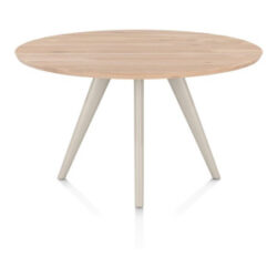 Arvada, Table à manger 125 cm, ronde, 4 pieds - Creme