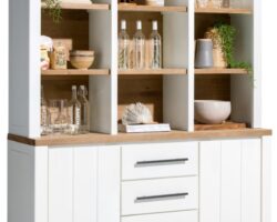 Henders & Hazel Jardin buffetkast 160 cm in wit, schuin vooraanzicht