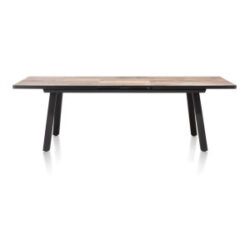 Avalox, table &agrave; rallonge 190 (+ 60) x 98 cm - couleur driftwood - 4 pied