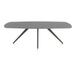 Saluti, eetkamertafel ovaal 240 x 110 cm. - 4 poot - steelbrown - Antraciet
