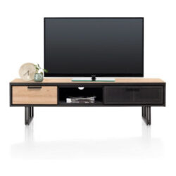 Avalon, meuble tv 160 cm - 2-tiroirs + 1-niche - natural