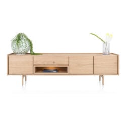 Valgard, lowboard 220 cm - 3-deuren + 1-lade + 1-niche (+ LED)