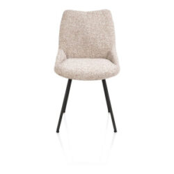 Mats, chaise - 4 pieds - rough off black - Luton - Cuivre