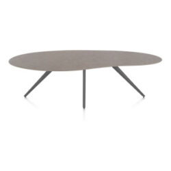 Saluti, eetkamertafel organisch 240 x 120 cm. - 4 poot - graphiet - Lava