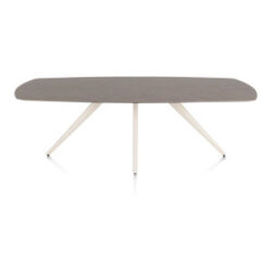 Saluti, eetkamertafel ovaal 240 x 110 cm. - 4 poot - cr&egrave;me - Lava