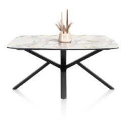Palace, eetkamertafel 180 x 110 cm - centrale poot - wit