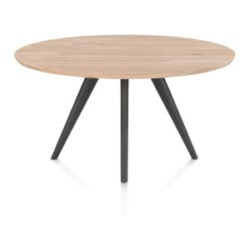Arvada, eetkamertafel 140 cm, rond, 4 poot - Metal graphite