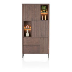 Trenton, bergkast 95 cm - 3-deuren + 2-laden + 4-niches - Clay
