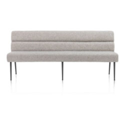 Jace, eetkamerbank 200 cm + pocket - stof Luton - grijs
