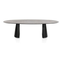Arabax, table - ellipse - 270 x 120 cm - Gris clair