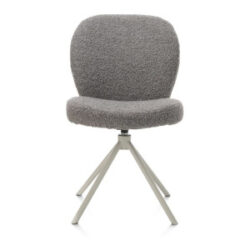 Jaxon, chaise - pietement Silk Grey - pivotante - tissu Brioni - foie